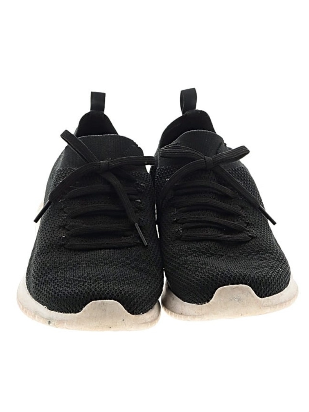 Skechers Black Slip-On Knit Lace-Up Sneakers
